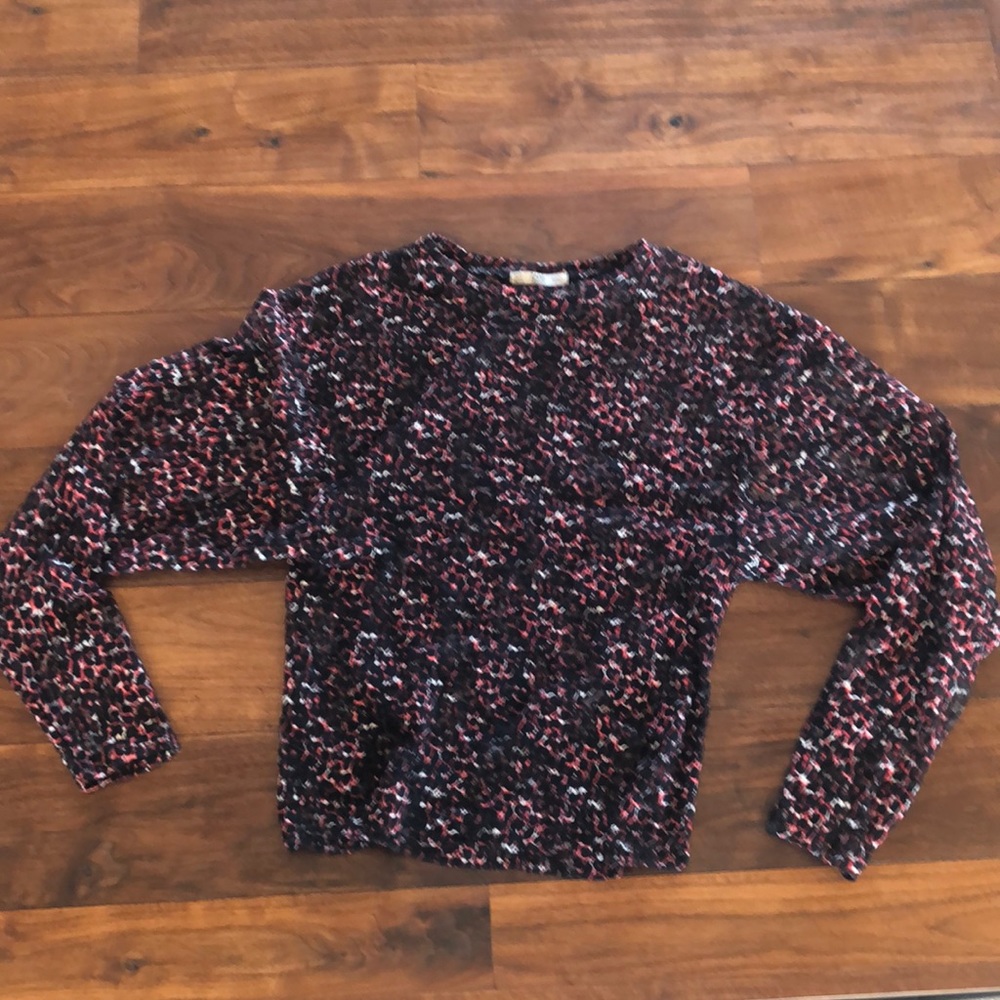 Zara semi sheer long sleeved top